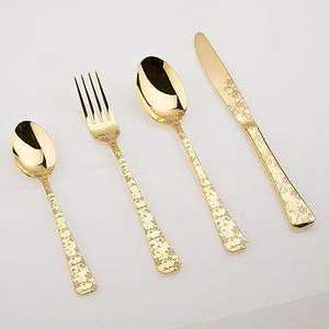 Dernier modèle Ensemble de couverts en métal doré et acier inoxydable Ensemble de vaisselle de luxe pour hôtel, restaurant, maison Design moderne et élégant - Product Image 6