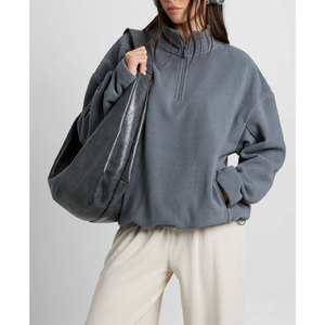 Sudadera de invierno cálida de gran tamaño para mujer, ropa de calle, sudaderas holgadas de lana de algodón - Product Image 3