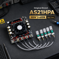 Carte d'amplification 2.1 canaux AS21HPA TPA3255 300W x2 + 600W avec ventilateur de refroidissement, optique, coaxial, AUX pour home cinéma