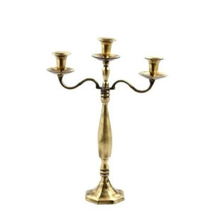 Bougeoir créatif de qualité en argent plaqué, à 3 bras, style vintage orné, en métal, pour mariage, décoration de la maison - Product Image 2