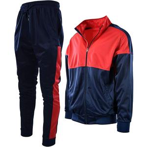 Vente en gros Ensemble survêtement d'entraînement zippé pour hommes Survêtement athlétique 2 pièces pour le sport et le fitness - Product Image 3