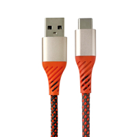 Cable de carga de enchufe de aluminio de lujo de color degradado tipo C a cable de carga de la USB-A para Android 1M