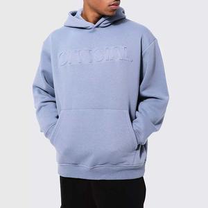 Sudadera con capucha de ropa urbana con lavado ácido y logotipo personalizado en relieve 3D con parche bordado pesado desgastado con servicio OEM - Product Image 1