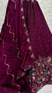 Partywear lehenga choli กับด้ายและลำดับการทำงาน - Product Image 3