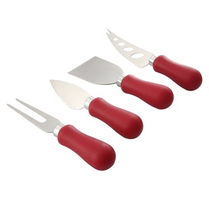 Butter & Cheese <b>Knife</b> Set With Wood Handle Design 4 Pieces Kitchen & Tableware Cutlery Set Stainless Steel Butter Pizza Cheese - Product Image 2