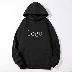 Sweat à capuche streetwear d'hiver avec logo personnalisé brodé, 100% coton, 450 g/m², poids lourd, haute qualité, pour homme, pour impression - Product Image 1