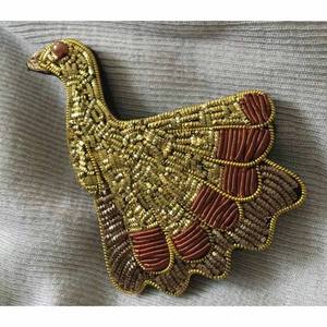 Accessoires en tissu Coupe feuille daana Patch-Doré - Product Image 1