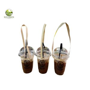 Handmade Eco Friendly Leaf <b>Cup</b> Handle Country Design Eco Green Vietnam Sustainable Natural Material <b>Coffee</b> Drink Carrier - Product Image 6
