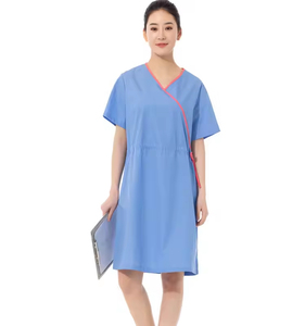 Robes d'hôpital OEM à séchage rapide, respirantes, personnalisables (couleurs et logo) / Nouvelle Arrivée Tissu peigné de haute qualité pour usage hospitalier - Product Image 6