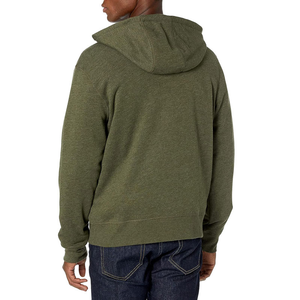 Vente en gros de sweats à capuche pour hommes de haute qualité, coupe classique, logo personnalisé, décontractés, élégants, avec poche, fermeture éclair, imperméables, tricotés, 400g, teinture unie - Product Image 2