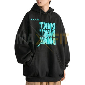 เสื้อฮู้ดพิมพ์ลายพัฟแขนยาวสำหรับผู้ชายชุดกีฬาแบบสั่งทำดีไซน์ทันสมัย - Product Image 3