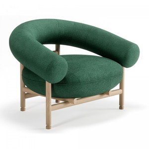 Elegant <b>Upholstered</b> Indoor Arm <b>Chair</b> with Teak Wood Frame for Living Room Bedroom Hotel Suite Furniture Wholesale Supplier - Product Image 4