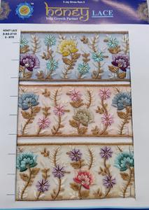 ลูกไม้ปักแฟชั่นลายดอกไม้หลากสีสำหรับงาน DIY ดีไซน์ดอกไม้สีสันสดใส - Product Image 4