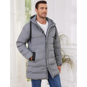 Parka en gros pour hommes, manteaux d'hiver pour hommes, veste boutonnée, vert, haute qualité, personnalisée, veste pour hommes - Product Image 6