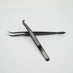 Extensión de pestañas profesional Pinzas de acero inoxidable Logotipo personalizado Pinzas de pestañas - Product Image 4