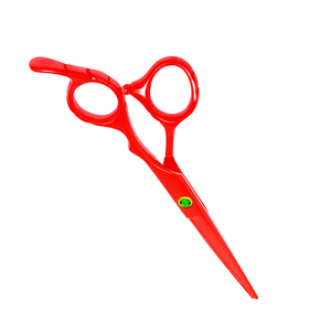 Ciseaux de coiffure personnalisés de couleur rouge enduit coupe de cheveux ciseaux de salon de coiffure avec repose-doigt - Product Image 3