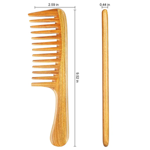 Venta al por mayor peine de madera Antiestático de moda para uso en viajes en casa logotipo personalizado estilo láser peine de metal para piojos salón de uso caja incluida - Product Image 4