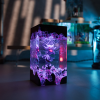 Lampe en époxy personnalisée, lampe en résine époxy, lampe en résine époxy personnalisée, lampe en bois et résine, veilleuse personnalisée, cadeau fait main, anniversaire