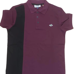 Homme solide pour chemise 100% coton tissu tricoté à manches courtes respirant vêtements de travail décontractés en vrac conception personnalisée - Product Image 1