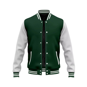 Chaqueta universitaria de manga de cuero recién llegada personalizada de la mejor calidad, chaqueta de béisbol informal, chaqueta Bomber para hombre 2025 - Product Image 1