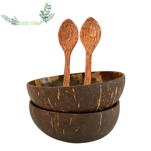 Cuenco de cáscara de coco Natural de alta calidad, pequeño restaurante ecológico, uso doméstico, logotipo grabado con láser, hecho en Vietnam Eco2go Vietnam - Product Image 1