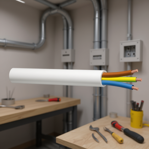 Three-Core H05VV-F Power Cable 3x1 Mmq White <b>25m</b> Length PP0367 - Product Image 3