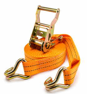 PROVINA 38mm 2000kg Break Strength Warehouse <b>Cargo</b> Ratchet Strap with Industrial Polyester Webbing J-Hooks CE ISO 9001 Certified - Product Image 1