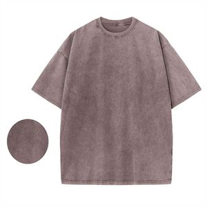 T-shirt pour homme T-shirts personnalisés lavés à l'acide avec un poids élevé T-shirts imprimés pour hommes - Product Image 4