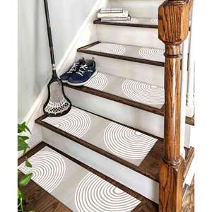 Tapis imprimé à motifs géométriques, design Kilim moderne, antidérapant, facile à nettoyer, tapis d'entrée - Product Image 2