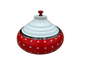 Pot chaud de stockage des aliments de finition en émail Pot chaud de serveur de casserole de forme arrondie à double paroi écologique - Product Image 2