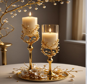 Supports pour colibris dorés et branches de feuilles avec verre givré. Nature. Disponible aux prix de gros. - Product Image 6