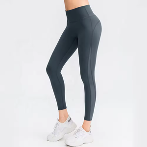 2024 Hot Sales Super Soft Lightweight Fitness High Waisted Gym Yoga <b>Leggings</b> With Pocket <b>Butt</b> <b>Lifting</b> Tight <b>Leggings</b> - Product Image 2