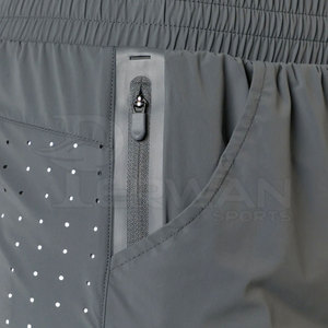 Men's High Street Style Gym Fitness Shorts Elastic Waist Cotton Custom Made Double <b>Layer</b> Solid Pattern Quick Dry Breathable - Product Image 6