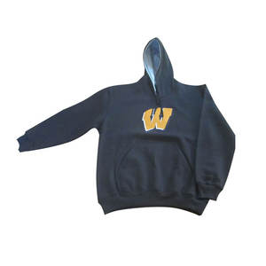 Sudadera con capucha de algodón 100% pesado de manga completa personalizada, tallas para jóvenes y adultos, diseño de logotipo con estampado de soplo, característica anticontracción - Product Image 3