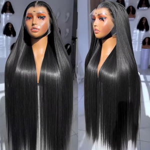 Échantillon Perruque cambodgienne HD sans colle en dentelle, cheveux vierges à cuticules alignées 360, perruques et tissages de cheveux humains bruts indiens - Product Image 1