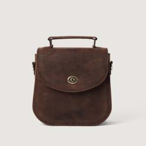 Sac à bandoulière pour femme Sandra en cuir brun vieilli vintage - Product Image 3