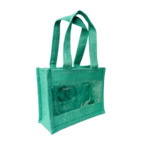 Custom Logo Eco-Friendly Jute <b>Hessian</b> Tote <b>Bags</b> Durable Bohemian PVC Window Zipper Closure Fashionable Lady Weddings Souvenirs - Product Image 4