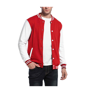 Veste universitaire d'hiver pour homme, personnalisable, en toile polaire respirante, col rond, fabriquée par l'usine Shahid-Syed, haute qualité, devant/dos - Product Image 1