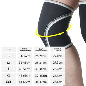 Vente en gros de genouillères en néoprène de 7mm pour haltérophilie Powerlifting Cross-fit Gym Workout Gym Accessoires de genouillères - Product Image 5