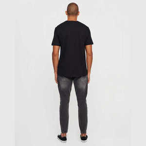 Men's Regular Fit Regular Sleeve O-Neck Cotton/Polyester Quick Dry Breathable High Street Style <b>Black</b> <b>T</b>-<b>Shirt</b> - Product Image 6