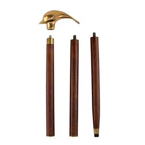 Antique Unique Golden Brass Handle Light Weight Wooden Vintage Victorian Walking Stick Unique Item Gift for Everyone Stick - Product Image 3