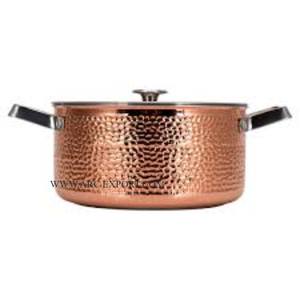 Plato para servir comida redondo de diseñador martillado clásico, decoración de mesa de gran tamaño de calidad Premium, calentador de alimentos, ollas calientes de la India - Product Image 1