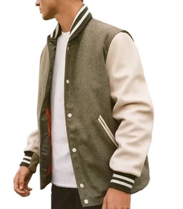 Chaqueta de béisbol con letras de lana de alta calidad para hombre, chaqueta de béisbol universitaria de talla grande con logotipo personalizado para hombre, envío DDP - Product Image 3