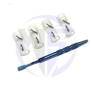 Couteau à lame saphir pour greffe de cheveux avec poignée ergonomique en titane Outil de greffe de follicule pour cliniques et chirurgiens - Product Image 2