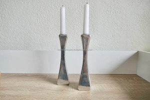 Candelabros y candelabros personalizables hechos a mano de Metal plateado para bares de café y oficinas de Hotel en casa - Product Image 2