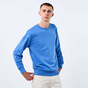 Sweat-shirt à col rond pour homme en coton 100% personnalisé en gros - Manches longues, respirant et écologique - Product Image 4