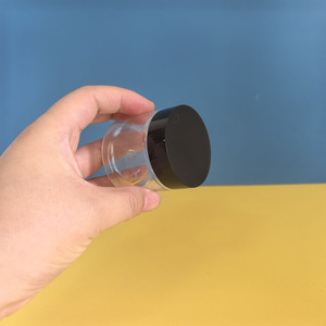 50g/50ml Rỗng lọ nhựa tròn rõ ràng mỹ phẩm Mẫu container với bên trong lót màu đen có nắp đậy du lịch lưu trữ - Product Image 4