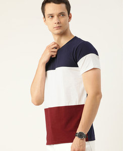 เสื้อยืดระบายอากาศสีขาวสำหรับผู้ชายผ้าฝ้ายเนื้อดี160gsm 100% ออกแบบโลโก้ OEM ตามสั่ง - Product Image 2