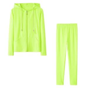 Cómodo ajustable en buena calidad de moda femenina elegante otoño Casual Sudadera con capucha y Jogger Lounge Wear chándal conjunto para mujer - Product Image 6