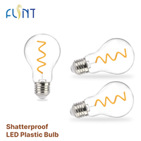 Prix d'usine 120V E26 Extérieur Étanche A80 Guirlande lumineuse LED Lampe à filament torsadé Ampoule en plastique Compatible avec la guirlande lumineuse